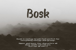 Bosk Font: A Vintage Brush Typeface for Handmade Brands