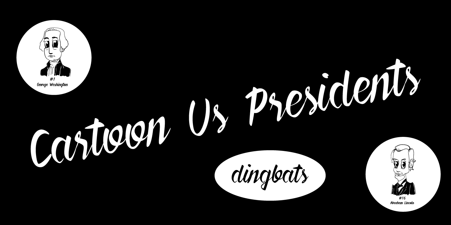 Cartoon US Presidents Dingbats Font for Web Design