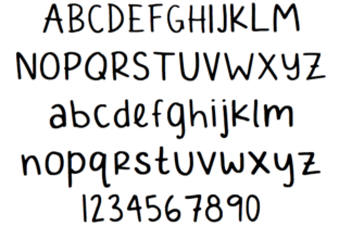 LF Scrawl: A Handwritten Font for Makers and Sellers