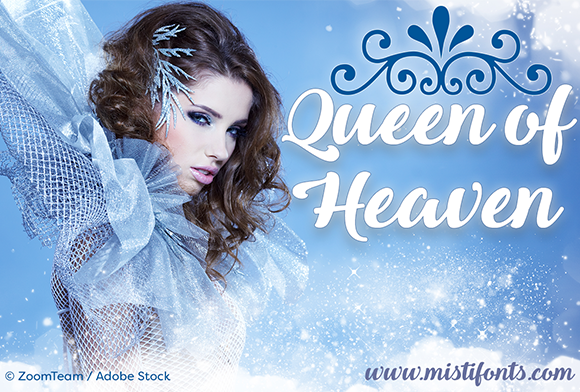 Queen of Heaven: A Stylish Script Typeface for Editorial Design