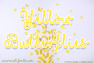 Yellow Butterflies Font